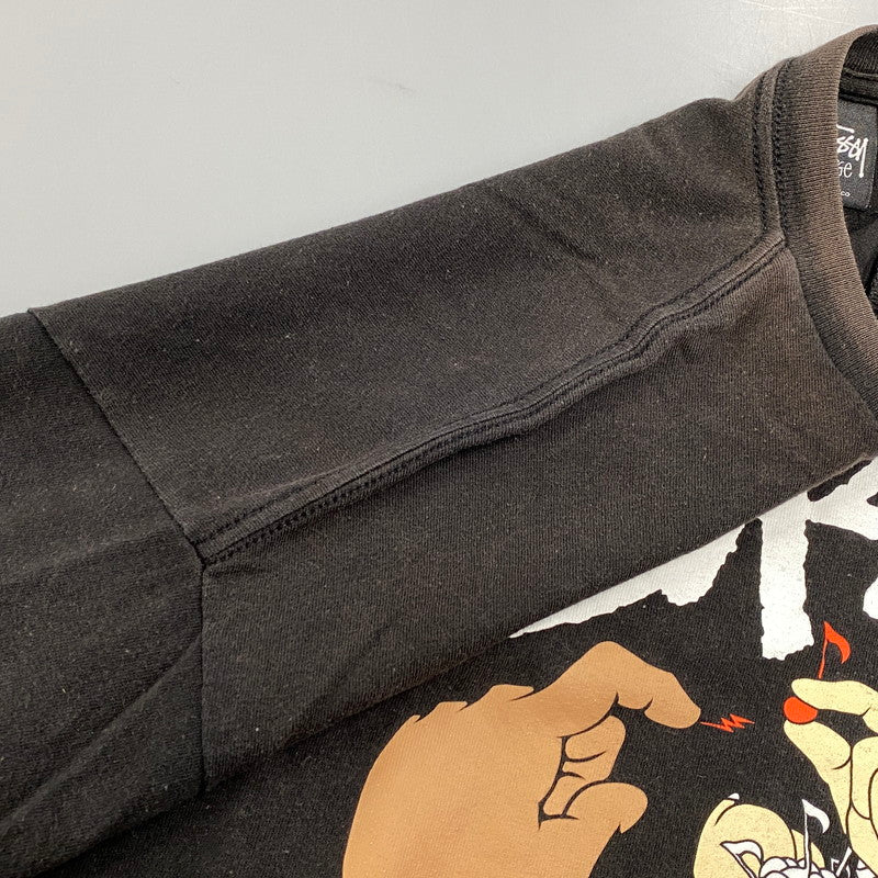 【現状渡し品】【メンズ】 STUSSY ステューシー × OILWORKS オイルワークス メキシコ製 POPY OIL TEE ポピー オイル Tシャツ トップス 142-260602-kh-05-izu サイズ：XL カラー：ブラック 万代Net店