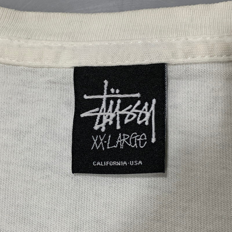 【現状渡し品】【メンズ】 STUSSY ステューシー 金タグ CAMO BASIC LOGO TEE カモ ベーシック ロゴ Tシャツ トップス 半袖 142-260625-ya-04-izu サイズ：XXL カラー：ホワイト 万代Net店