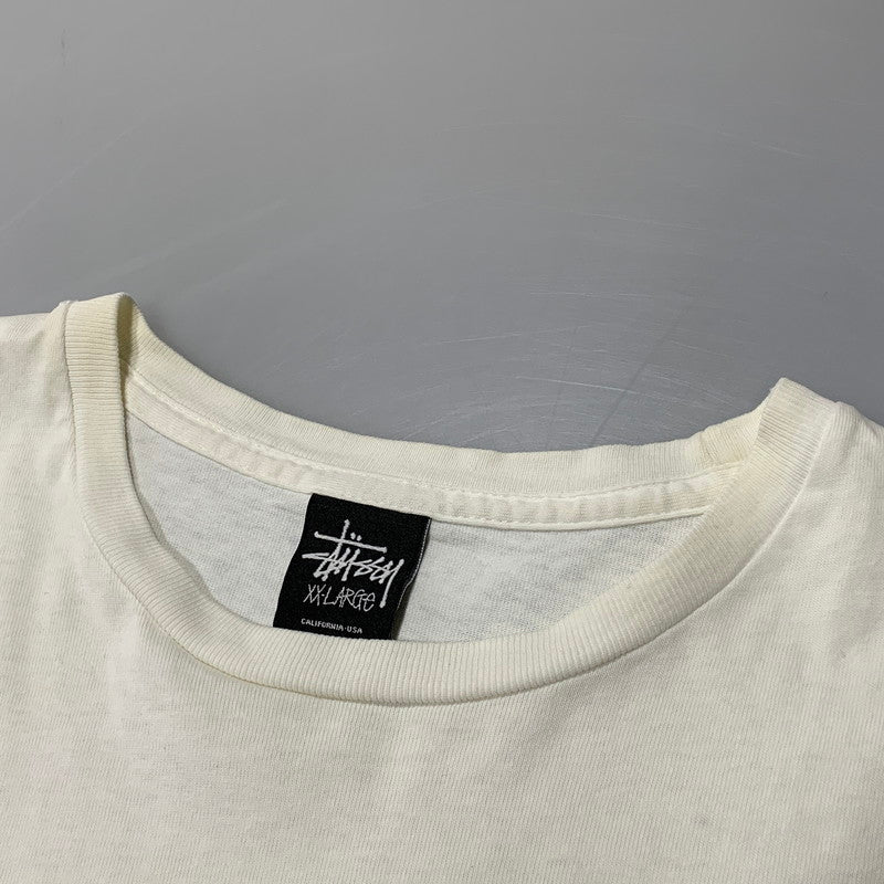 【現状渡し品】【メンズ】 STUSSY ステューシー 金タグ CAMO BASIC LOGO TEE カモ ベーシック ロゴ Tシャツ トップス 半袖 142-260625-ya-04-izu サイズ：XXL カラー：ホワイト 万代Net店
