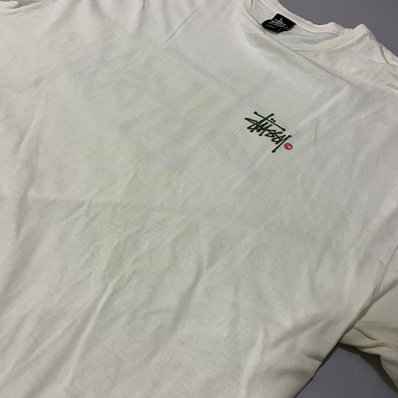 【現状渡し品】【メンズ】 STUSSY ステューシー 金タグ CAMO BASIC LOGO TEE カモ ベーシック ロゴ Tシャツ トップス 半袖 142-260625-ya-04-izu サイズ：XXL カラー：ホワイト 万代Net店