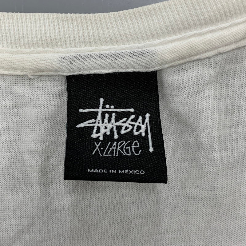 【中古品】【メンズ】 SYUSSY×A BATHING APE ステューシー×アベイシングエイプ メキシコ製 ILL COLLABORATION TEE イル コラボレーション ティー トップス 長袖 142-260611-cs-08-izu サイズ：XL カラー：ホワイト 万代Net店