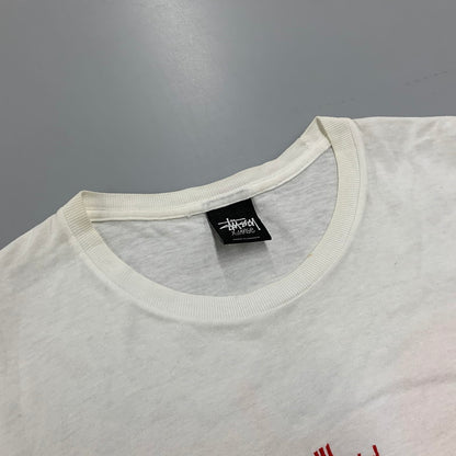 【中古品】【メンズ】 SYUSSY×A BATHING APE ステューシー×アベイシングエイプ メキシコ製 ILL COLLABORATION TEE イル コラボレーション ティー トップス 長袖 142-260611-cs-08-izu サイズ：XL カラー：ホワイト 万代Net店