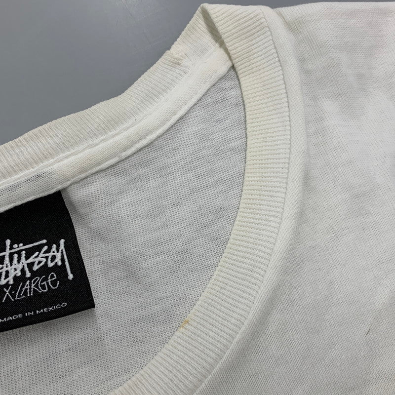 【中古品】【メンズ】 SYUSSY×A BATHING APE ステューシー×アベイシングエイプ メキシコ製 ILL COLLABORATION TEE イル コラボレーション ティー トップス 長袖 142-260611-cs-08-izu サイズ：XL カラー：ホワイト 万代Net店