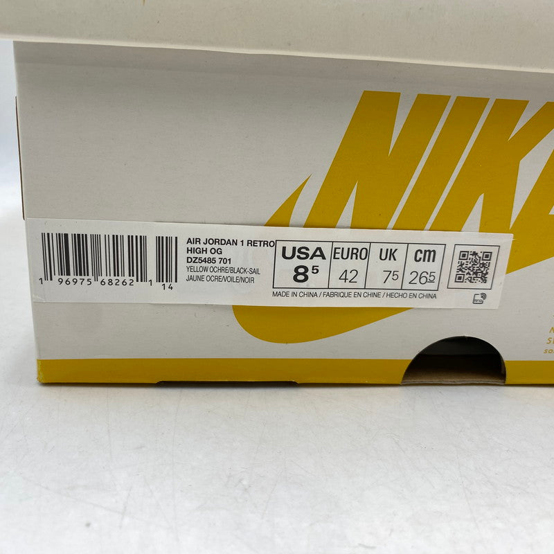 【中古品】【メンズ】 NIKE ナイキ AIR JORDAN 1 RETRO HIGH OG DZ5485-701 エアジョーダン 1 レトロ ハイ OG スニーカー 靴 160-260602-as-08-izu サイズ：26.5cm カラー：YELLOW OCHRE/BLACK-SAIL 万代Net店