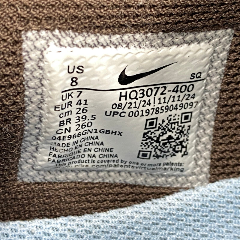 【中古品】【メンズ/レディース】 NIKE ナイキ × TRAVIS SCOTT トラヴィス・スコット ZOOM FIELD JAXX HQ3072-400 ズーム フィールド JAXX スニーカー 靴 160-260602-as-03-izu サイズ：26cm カラー：LECHE BLUE/BAROQUE BROWN 万代Net店