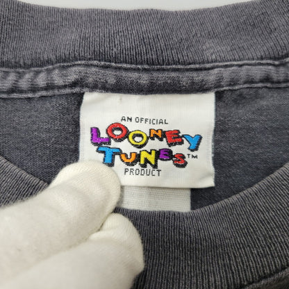 【中古品】【メンズ】 USED LOONEY TUNES ルーニー・テューンズ WILE E. COYOTE TEE c1996 ワイリー コヨーテ Tシャツ USA製 両シングル 半袖 146-260602-as-22-izu カラー：ブラック 万代Net店