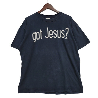 【中古品】【メンズ】 ANVIL アンヴィル GI APPAREL GOT JESUS？ TEE Tシャツ 半袖 ホンジュラス製 146-260602-as-16-izu サイズ：L カラー：ネイビー系 万代Net店