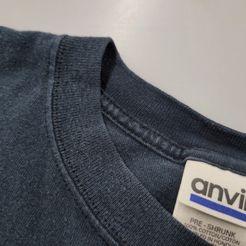 【中古品】【メンズ】 ANVIL アンヴィル GI APPAREL GOT JESUS？ TEE Tシャツ 半袖 ホンジュラス製 146-260602-as-16-izu サイズ：L カラー：ネイビー系 万代Net店