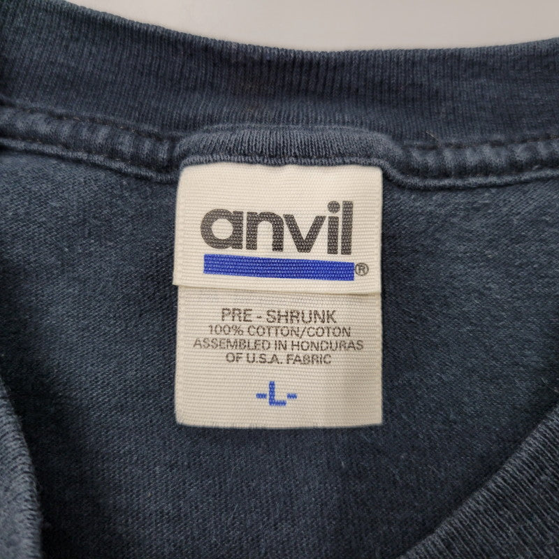 【中古品】【メンズ】 ANVIL アンヴィル GI APPAREL GOT JESUS？ TEE Tシャツ 半袖 ホンジュラス製 146-260602-as-16-izu サイズ：L カラー：ネイビー系 万代Net店