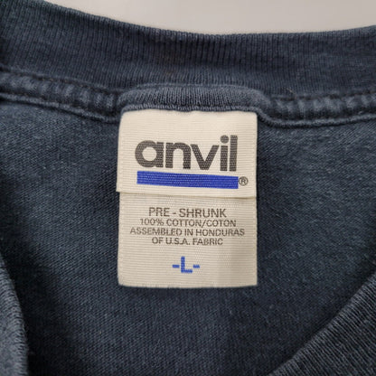 【中古品】【メンズ】 ANVIL アンヴィル GI APPAREL GOT JESUS？ TEE Tシャツ 半袖 ホンジュラス製 146-260602-as-16-izu サイズ：L カラー：ネイビー系 万代Net店