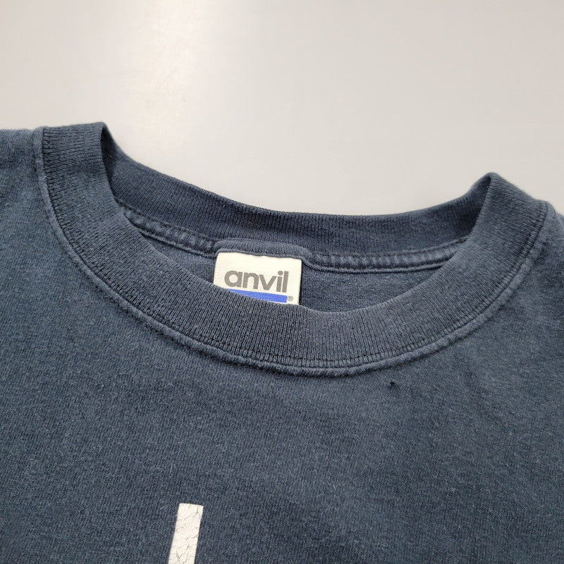 【中古品】【メンズ】 ANVIL アンヴィル GI APPAREL GOT JESUS？ TEE Tシャツ 半袖 ホンジュラス製 146-260602-as-16-izu サイズ：L カラー：ネイビー系 万代Net店