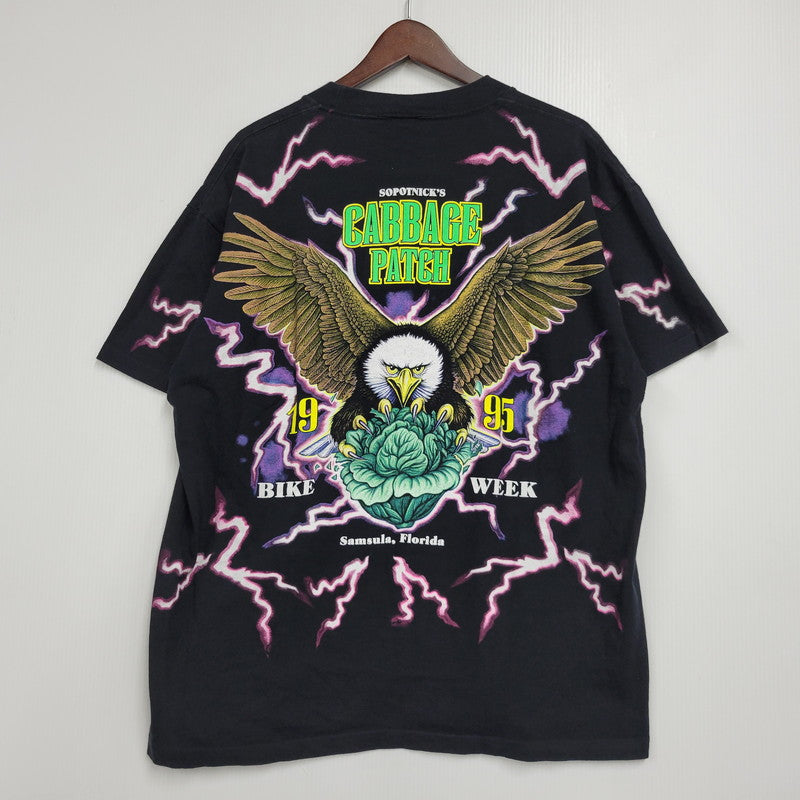 【中古品】【メンズ】 ANVIL アンヴィル SOPOTNICK'S CABBAGE PATCH BIKE WEEK TEE Tシャツ 半袖 USA製 両シングル 146-260602-as-11-izu サイズ：XL カラー：ブラック 万代Net店