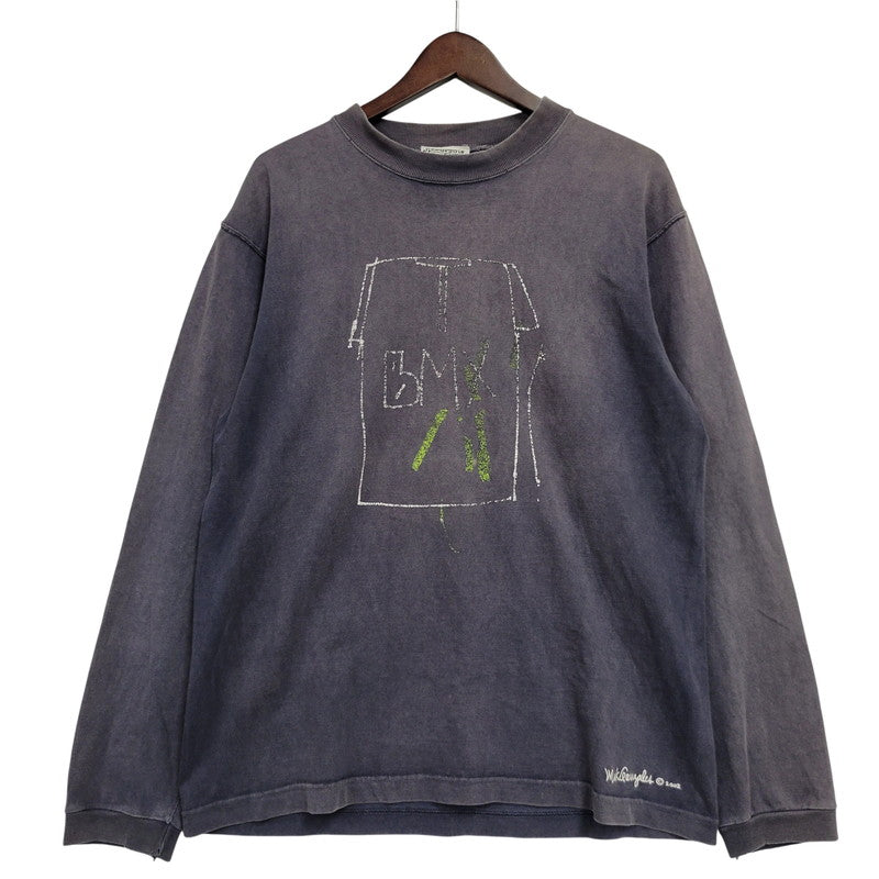 【現状渡し品】【メンズ】 Mark Gonzales マークゴンザレス BMX GRAPHIC L/S TEE ロングスリーブ Tシャツ 日本製 長袖 トップス 146-260602-as-27-izu カラー：ネイビー系 万代Net店