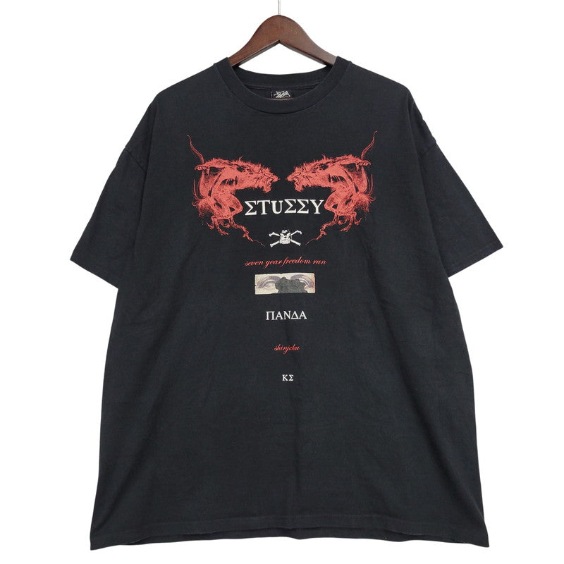 【中古品】【メンズ】 STUSSY ステューシー × KOSTAS コスタス 7TH ANNIVERSARY TEE 7周年 Tシャツ 新宿チャプト メキシコ製 142-260602-as-23-izu サイズ：XL カラー：ブラック 万代Net店