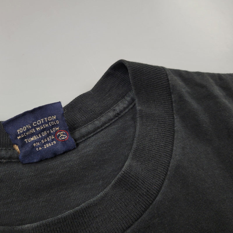 【中古品】【メンズ】 OLD STUSSY オールド ステューシー SAX SHADOW MAN TEE シャドーマン Tシャツ 半袖 紺タグ USA製 両シングル 142-260602-as-14-izu サイズ：L カラー：ブラック 万代Net店