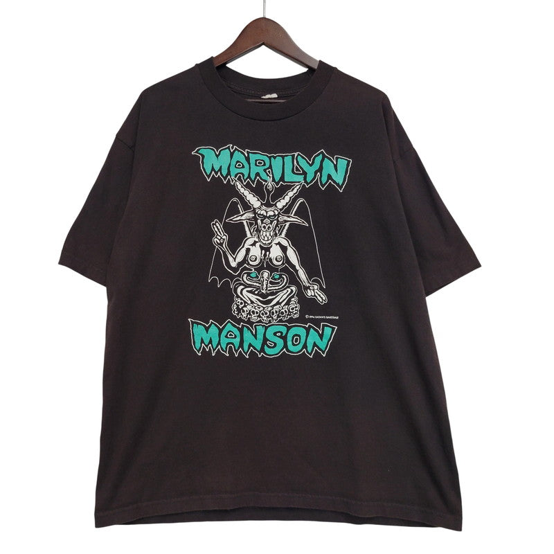 【現状渡し品】【メンズ】 USED MARILYN MANSON c1994 SATAN'S BAKESALE TEE マリリン・マンソン Tシャツ 半袖 146-260602-as-12-izu カラー：ブラック系 万代Net店