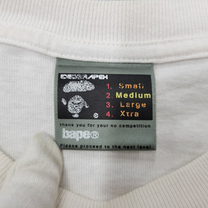 【中古品】【メンズ】 A BATHING APE アベイシングエイプ APE HEAD TEE Tシャツ 半袖 両シングル 初期タグ FOOT SOLDIER OPEN記念 142-260602-as-24-izu サイズ：M カラー：ホワイト 万代Net店