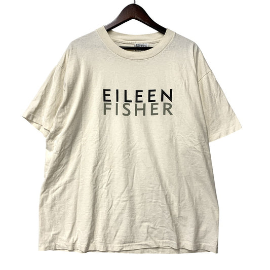 【中古品】【メンズ】 EILEEN FISHER アイリーンフィッシャー 両シングル LOGO SS TEE ロゴ ショートスリーブ Tシャツ トップス 146-260607-kh-03-izu カラー：アイボリー系 万代Net店
