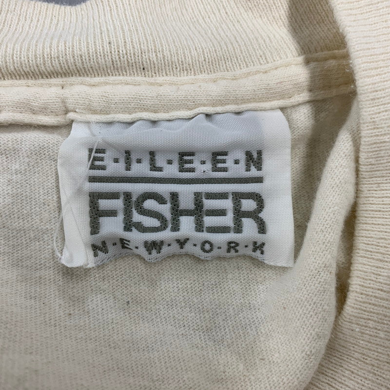 【中古品】【メンズ】 EILEEN FISHER アイリーンフィッシャー 両シングル LOGO SS TEE ロゴ ショートスリーブ Tシャツ トップス 146-260607-kh-03-izu カラー：アイボリー系 万代Net店