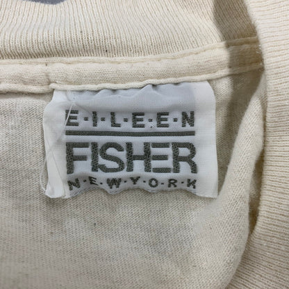 【中古品】【メンズ】 EILEEN FISHER アイリーンフィッシャー 両シングル LOGO SS TEE ロゴ ショートスリーブ Tシャツ トップス 146-260607-kh-03-izu カラー：アイボリー系 万代Net店