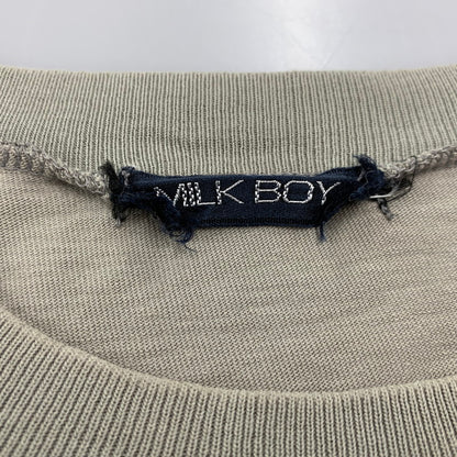 【中古品】【メンズ】 MILK BOY ミルクボーイ 両シングル RADIO GRAPHIC SS TEE ラジオ グラフィック ショートスリーブ Tシャツ トップス 140-260607-kh-04-izu カラー：グレー系 万代Net店