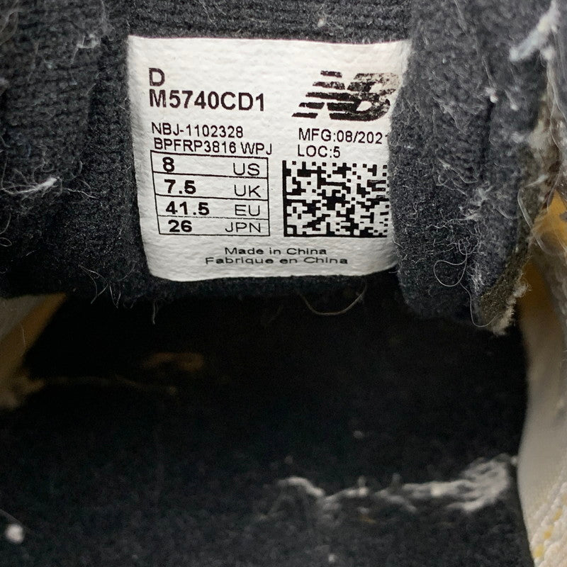 【中古品】【メンズ/レディース】 NEW BALANCE ニューバランス M5740CD1 スニーカー シューズ 靴 162-260606-as-01-izu サイズ：26cm カラー：ベージュ系 万代Net店