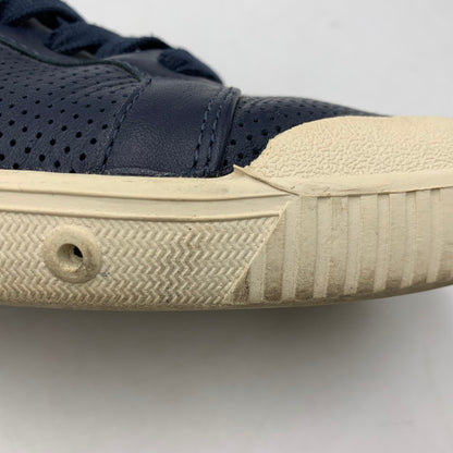 【中古品】【メンズ/レディース】 SPRING COURT スプリングコート SS18 LEATHER SNEAKERS レザー スニーカー シューズ 靴 162-260606-cs-14-izu サイズ：40 カラー：ネイビー 万代Net店