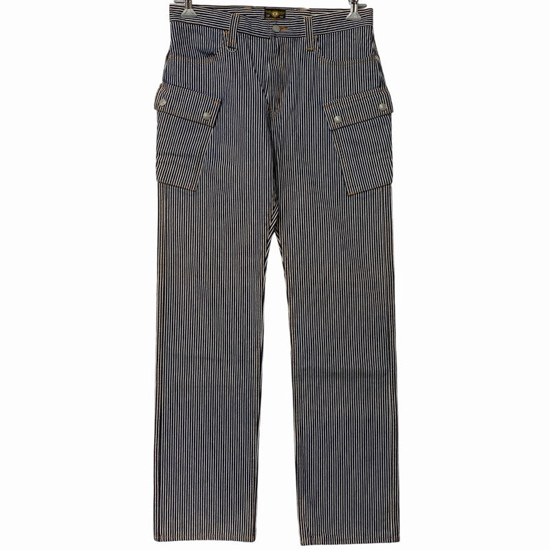 【中古品】【メンズ】 KOJIMA GENES コジマジーンズ HICKORY STRIPE DENIM PANTS ヒッコリー ストライプ デニム パンツ ボトムス 156-260602-kh-01-izu サイズ：34 カラー：インディゴ×ホワイト系 万代Net店