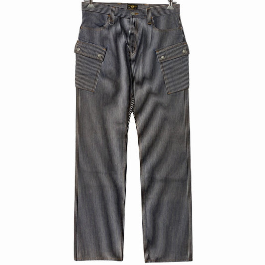 【中古品】【メンズ】 KOJIMA GENES コジマジーンズ HICKORY STRIPE DENIM PANTS ヒッコリー ストライプ デニム パンツ ボトムス 156-260602-kh-01-izu サイズ：34 カラー：インディゴ×ホワイト系 万代Net店