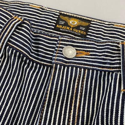 【中古品】【メンズ】 KOJIMA GENES コジマジーンズ HICKORY STRIPE DENIM PANTS ヒッコリー ストライプ デニム パンツ ボトムス 156-260602-kh-01-izu サイズ：34 カラー：インディゴ×ホワイト系 万代Net店