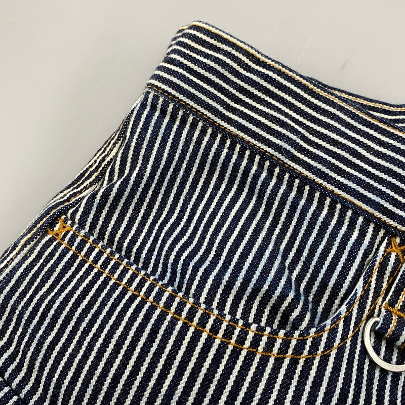 【中古品】【メンズ】 KOJIMA GENES コジマジーンズ HICKORY STRIPE DENIM PANTS ヒッコリー ストライプ デニム パンツ ボトムス 156-260602-kh-01-izu サイズ：34 カラー：インディゴ×ホワイト系 万代Net店