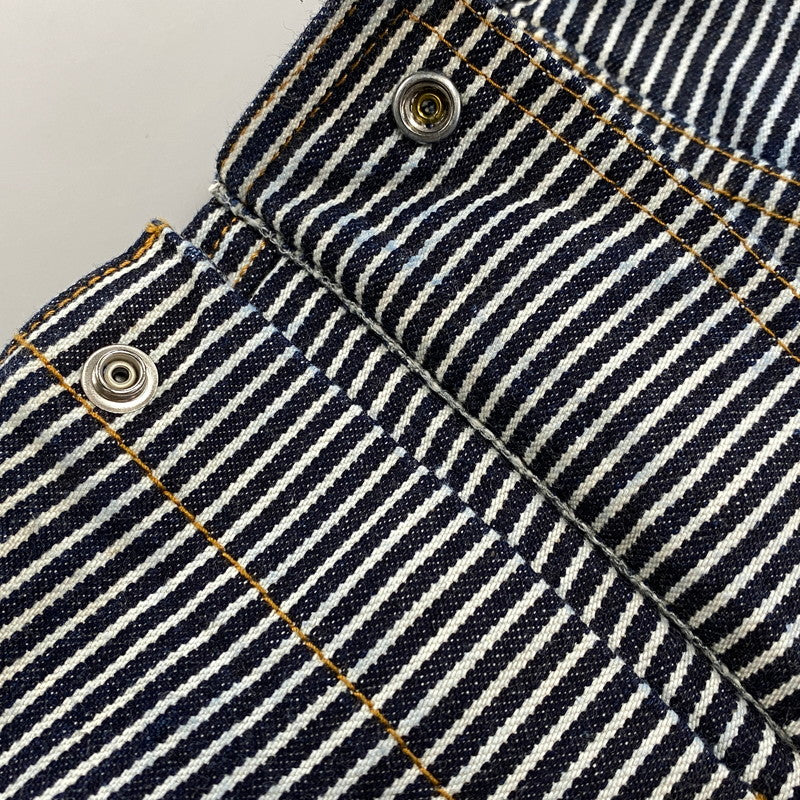 【中古品】【メンズ】 KOJIMA GENES コジマジーンズ HICKORY STRIPE DENIM PANTS ヒッコリー ストライプ デニム パンツ ボトムス 156-260602-kh-01-izu サイズ：34 カラー：インディゴ×ホワイト系 万代Net店