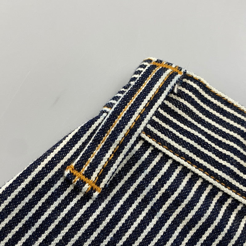 【中古品】【メンズ】 KOJIMA GENES コジマジーンズ HICKORY STRIPE DENIM PANTS ヒッコリー ストライプ デニム パンツ ボトムス 156-260602-kh-01-izu サイズ：34 カラー：インディゴ×ホワイト系 万代Net店