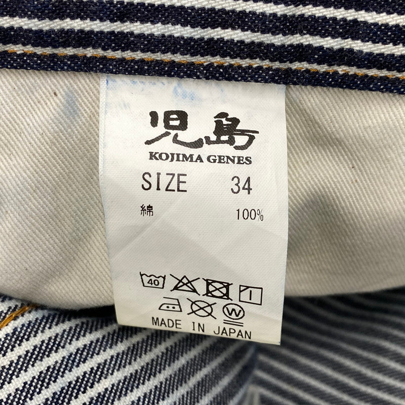 【中古品】【メンズ】 KOJIMA GENES コジマジーンズ HICKORY STRIPE DENIM PANTS ヒッコリー ストライプ デニム パンツ ボトムス 156-260602-kh-01-izu サイズ：34 カラー：インディゴ×ホワイト系 万代Net店