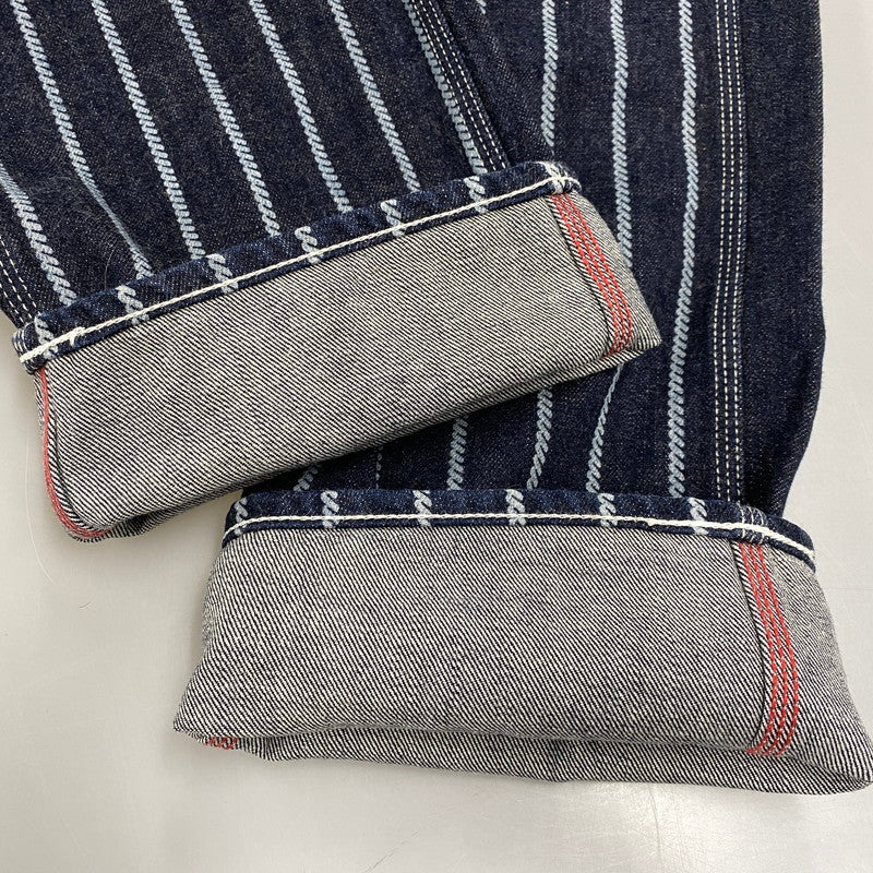 【中古品】【メンズ】 KOJIMA GENES コジマジーンズ STRIPE PAINTER DENNIM PANTS ストライプ ペインター デニム パンツ ボトムス ズボン 156-260603-cs-12-izu サイズ：32 カラー：インディゴ 万代Net店