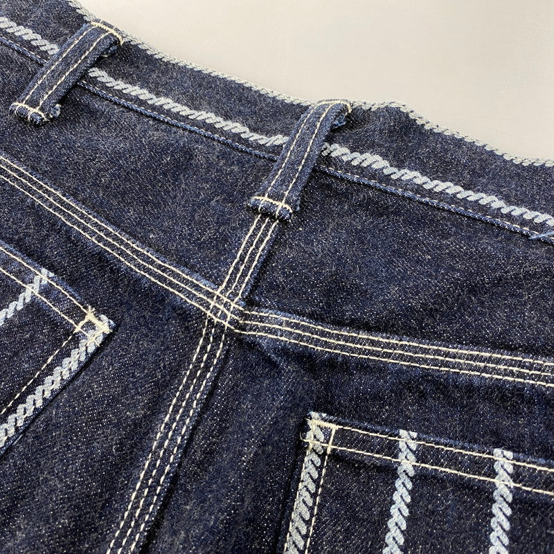 【中古品】【メンズ】 KOJIMA GENES コジマジーンズ STRIPE PAINTER DENNIM PANTS ストライプ ペインター デニム パンツ ボトムス ズボン 156-260603-cs-12-izu サイズ：32 カラー：インディゴ 万代Net店