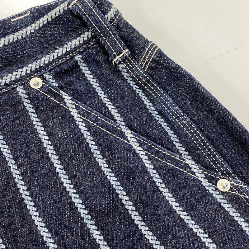 【中古品】【メンズ】 KOJIMA GENES コジマジーンズ STRIPE PAINTER DENNIM PANTS ストライプ ペインター デニム パンツ ボトムス ズボン 156-260603-cs-12-izu サイズ：32 カラー：インディゴ 万代Net店