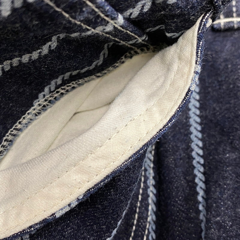 【中古品】【メンズ】 KOJIMA GENES コジマジーンズ STRIPE PAINTER DENNIM PANTS ストライプ ペインター デニム パンツ ボトムス ズボン 156-260603-cs-12-izu サイズ：32 カラー：インディゴ 万代Net店