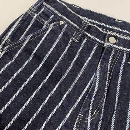 【中古品】【メンズ】 KOJIMA GENES コジマジーンズ STRIPE PAINTER DENNIM PANTS ストライプ ペインター デニム パンツ ボトムス ズボン 156-260603-cs-12-izu サイズ：32 カラー：インディゴ 万代Net店