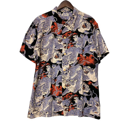 【中古美品】【メンズ】 SUN SURF サンサーフ SS36986 SPECIAL EDITION スペシャル エディション 百虎 ONE HUNDRED TIGERS SS SHIRT ワン ハンドレッド タイガース ショートスリーブ シャツ トップス 半袖 145-260604-cs-15-izu サイズ：L カラー：マルチ 万代Net店