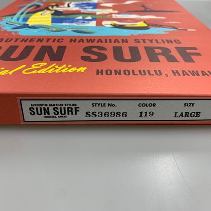 【中古美品】【メンズ】 SUN SURF サンサーフ SS36986 SPECIAL EDITION スペシャル エディション 百虎 ONE HUNDRED TIGERS SS SHIRT ワン ハンドレッド タイガース ショートスリーブ シャツ トップス 半袖 145-260604-cs-15-izu サイズ：L カラー：マルチ 万代Net店