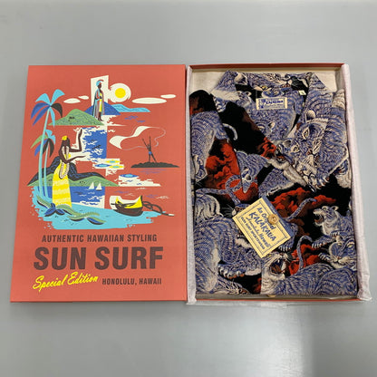 【中古美品】【メンズ】 SUN SURF サンサーフ SS36986 SPECIAL EDITION スペシャル エディション 百虎 ONE HUNDRED TIGERS SS SHIRT ワン ハンドレッド タイガース ショートスリーブ シャツ トップス 半袖 145-260604-cs-15-izu サイズ：L カラー：マルチ 万代Net店