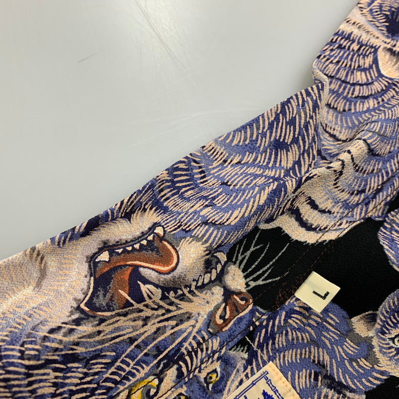 【中古美品】【メンズ】 SUN SURF サンサーフ SS36986 SPECIAL EDITION スペシャル エディション 百虎 ONE HUNDRED TIGERS SS SHIRT ワン ハンドレッド タイガース ショートスリーブ シャツ トップス 半袖 145-260604-cs-15-izu サイズ：L カラー：マルチ 万代Net店
