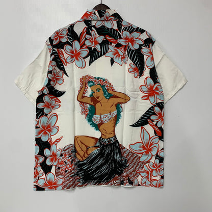 【中古美品】【メンズ】 SUN SURF サンサーフ SS38423 SPECIAL EDITION HULA GIRL SS SHIRT スペシャル エディション フラガール ショートスリーブ シャツ トップス 145-260605-kh-01-izu サイズ：L カラー：ホワイト 万代Net店