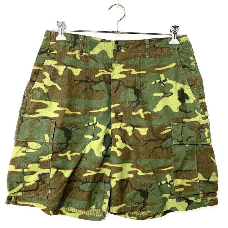 【中古品】【メンズ】 BUZZ RICKSON'S バズリクソンズ BR52532 TROUSERS, MAN'S, CAMOUFLAGE COTTON, WIND RESISTANT POPLIN, CLASS 2 SHORTS ショーツ パンツ ボトムス ズボン 156-260603-cs-03-izu サイズ：LARGE SHORT カラー：マルチ 万代Net店