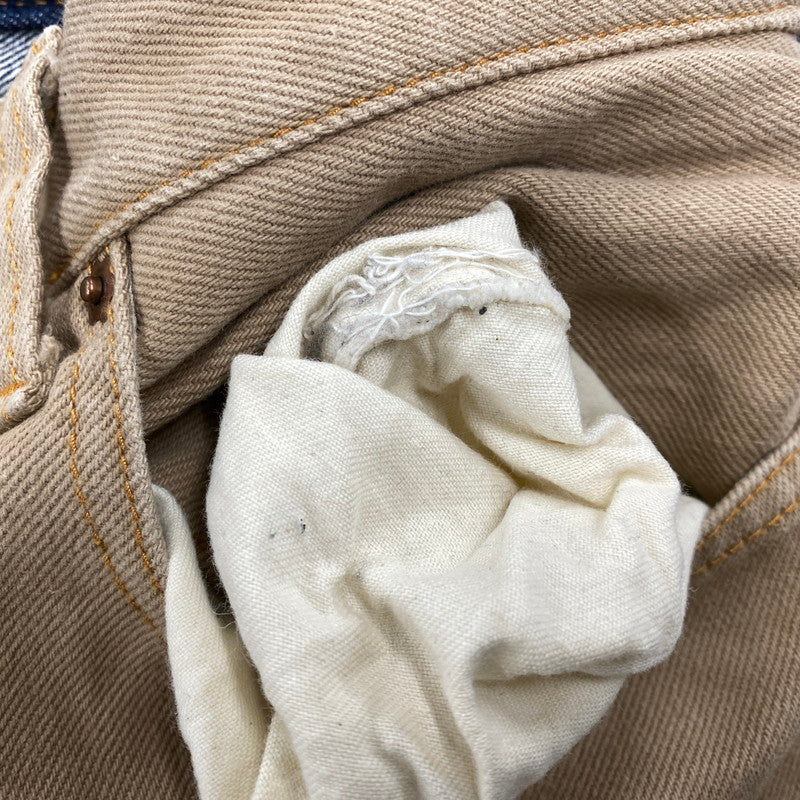 【中古品】【メンズ】 KOJIMA GENES コジマ ジーンズ 切替 BICOLOR DENIM PANTS バイカラー デニム パンツ ズボン ボトムス 156-260608-ya-10-izu サイズ：34 カラー：ベージュ×インディゴ 万代Net店