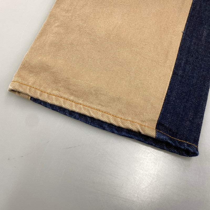 【中古品】【メンズ】 KOJIMA GENES コジマ ジーンズ 切替 BICOLOR DENIM PANTS バイカラー デニム パンツ ズボン ボトムス 156-260608-ya-10-izu サイズ：34 カラー：ベージュ×インディゴ 万代Net店
