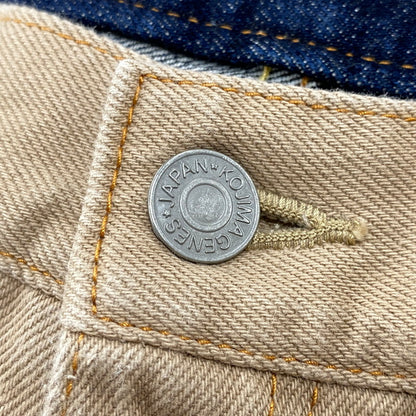 【中古品】【メンズ】 KOJIMA GENES コジマ ジーンズ 切替 BICOLOR DENIM PANTS バイカラー デニム パンツ ズボン ボトムス 156-260608-ya-10-izu サイズ：34 カラー：ベージュ×インディゴ 万代Net店