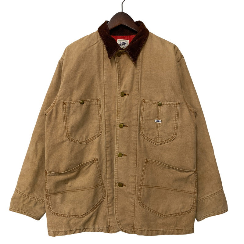 【中古品】【メンズ】 LEE リー 0414 80S QUILTING LINER CORDUROY COLLAR DUCK COVERALL キルティング ライナー コーデュロイ カラー ダック カバーオール アウター 146-260604-cs-10-izu サイズ：M カラー：ブラウン 万代Net店