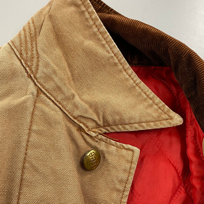 【中古品】【メンズ】 LEE リー 0414 80S QUILTING LINER CORDUROY COLLAR DUCK COVERALL キルティング ライナー コーデュロイ カラー ダック カバーオール アウター 146-260604-cs-10-izu サイズ：M カラー：ブラウン 万代Net店